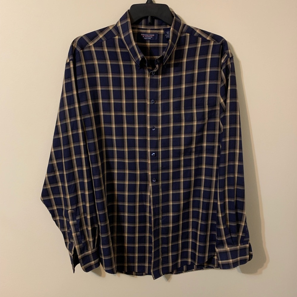 Roundtree and Yorke Button Down Men’s Shirt, Size: 2XLT - Picture 2 of 14